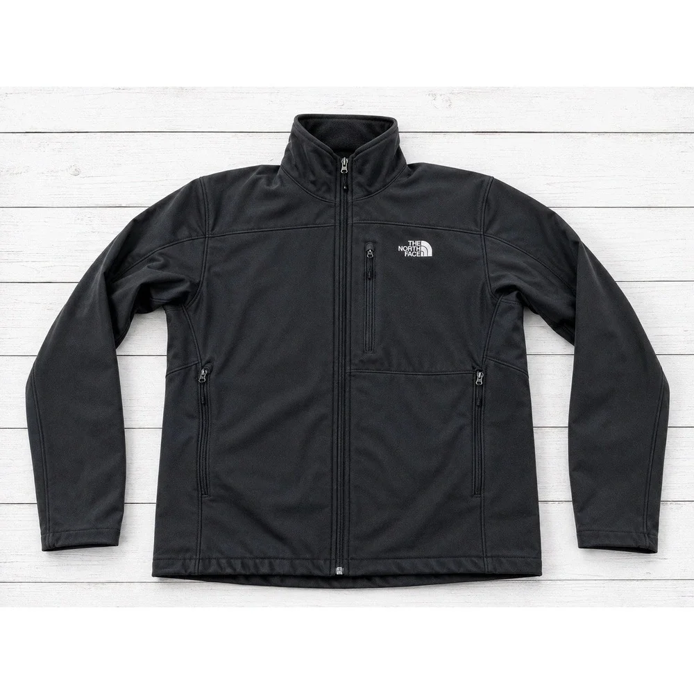 The North Face Apex Bionic Jacket Men's Large Black Softshell F11 AMVY T183